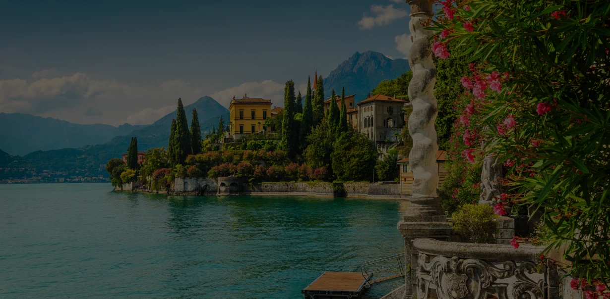 Italian villa by serene lake